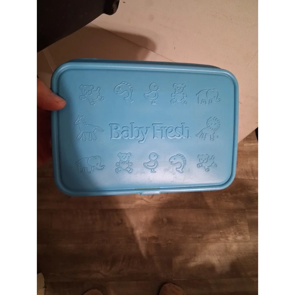Vintage Baby Wipes Container Tub 90s Pink Blue Baby Fresh Scott RARE‎ HTF